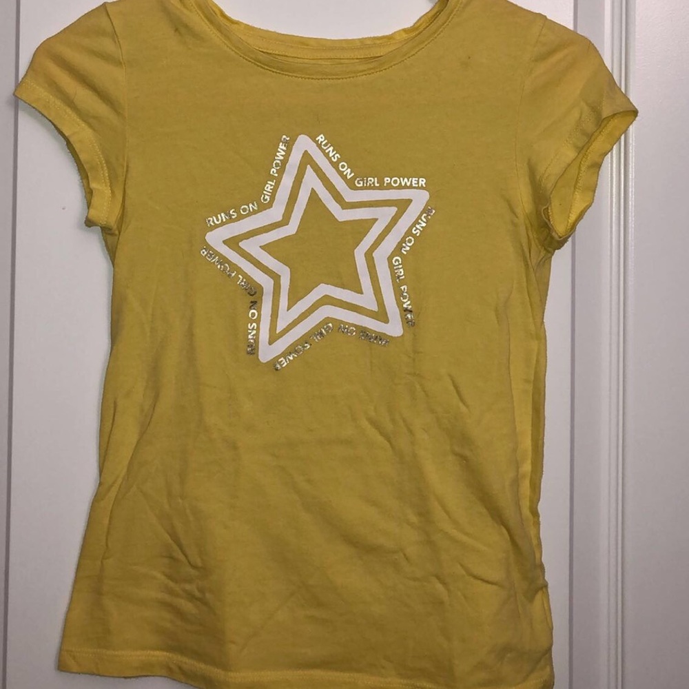kids yellow shirt with gold star